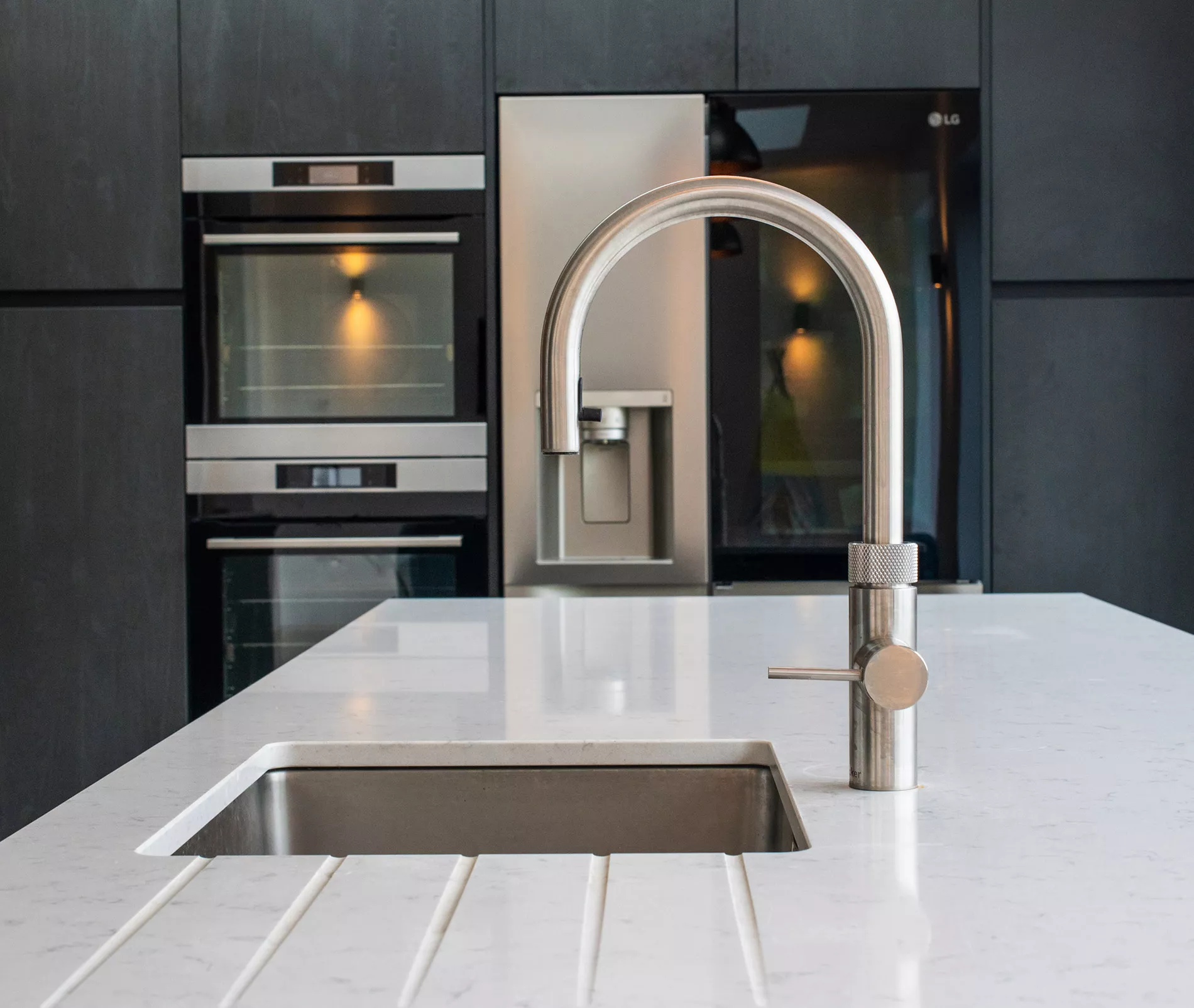 quooker tap in anthracite kitchen