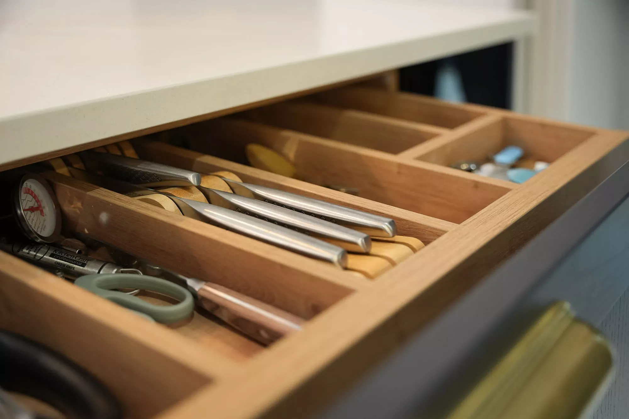 oak kitchen drawers
